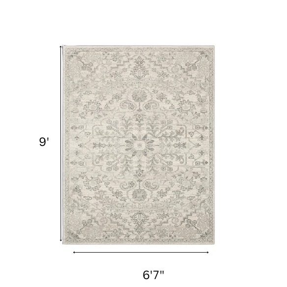 Timeless Traditional Woven Area Rug – Machine-Woven Polypropylene, Medium Pile, Durable and Easy to Clean