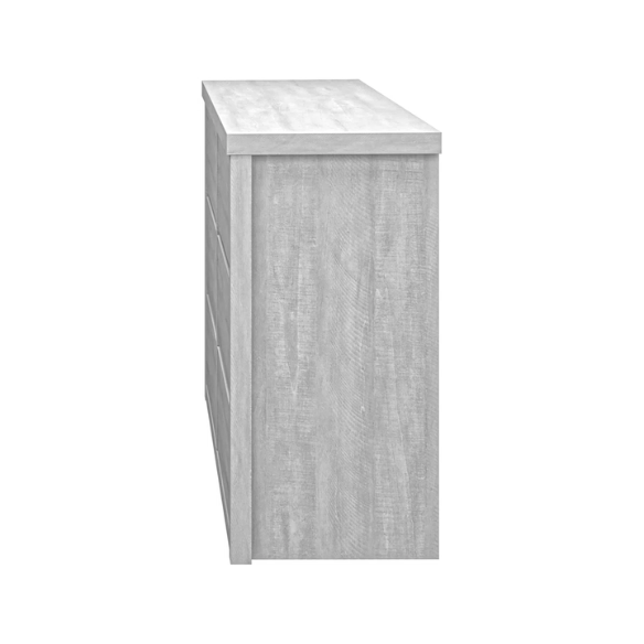 Modern 46.46'' 6-Drawer Double Dresser with Hidden Handles and Wood Grain Finish
