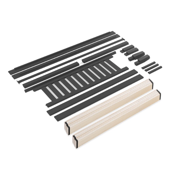 Durable Solid Wood Slat Bed – Full/Double Size with Timeless Design and Sturdy Construction