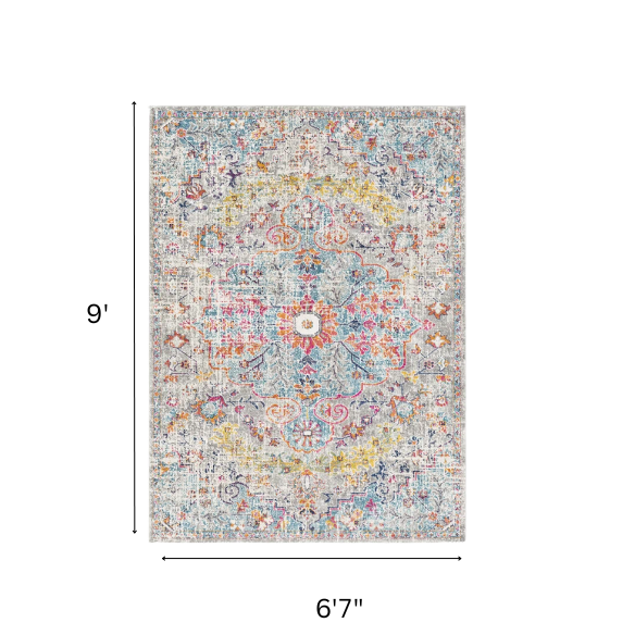 Timeless Traditional Woven Area Rug – Machine-Woven Polypropylene, Medium Pile, Durable and Easy to Clean
