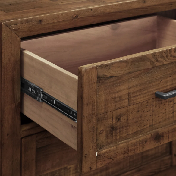 Weathered Oak Queen Bed with Solid Wood Standard Bedroom Set – Timeless, Durable, and Stylish