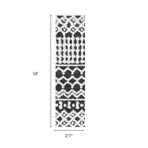 Soft Cozy Woven Shag Bohemian Tribal Area Rug
