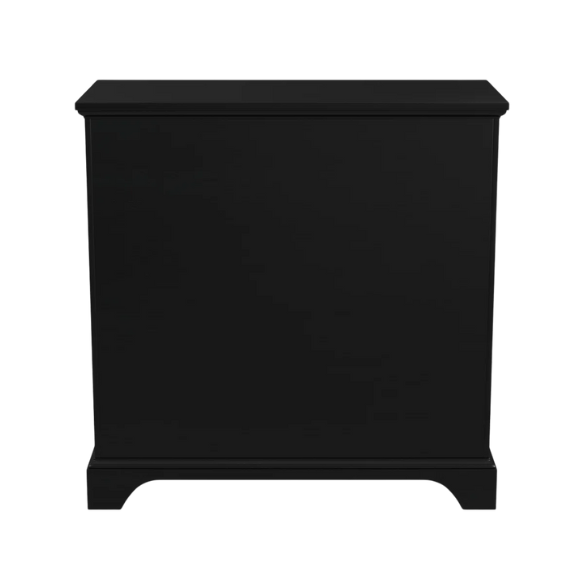 Elegant Queen Bedroom Set in Solid Black Wooden Design