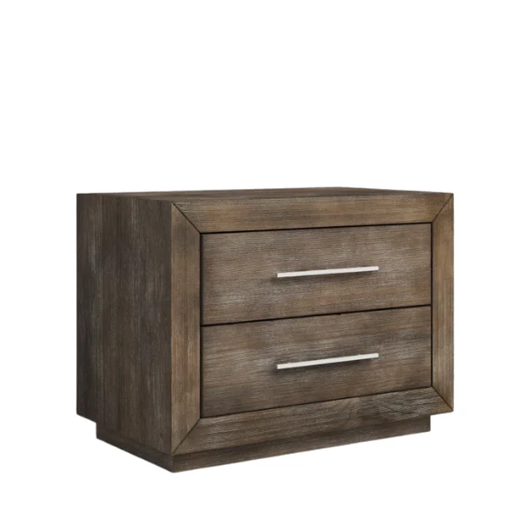 Rustic Mountain Retreat: Solid Wood Platform 4-Piece Bedroom Set – Low-Profile Bed, 9-Drawer Dresser, Nightstand, and Optional 5-Drawer Chest, Crafted from Pine Wood with Warm Finish and Natural Grain Variations for Cozy, Casual Elegance