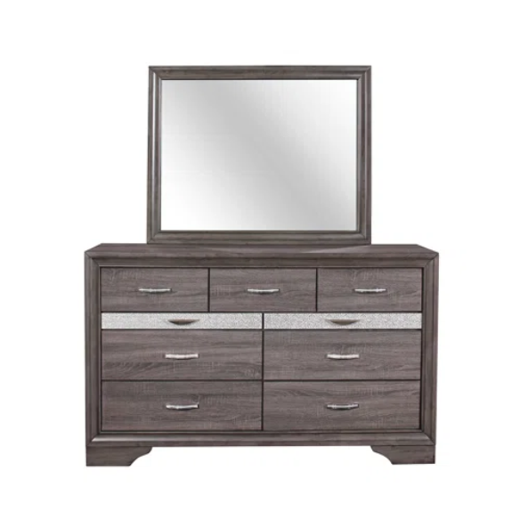 Visually Stunning Panel Configurable Bedroom Set – Clean Modern Design with Timeless Gray Finish, Melamine Detailing, Panel Headboard, and Spacious Footboard Drawers – Perfect for Creating a Serene and Stylish Bedroom Retreat