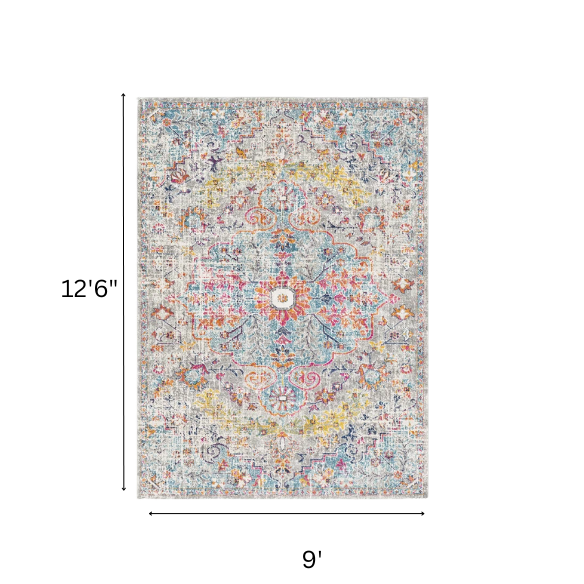 Timeless Traditional Woven Area Rug – Machine-Woven Polypropylene, Medium Pile, Durable and Easy to Clean