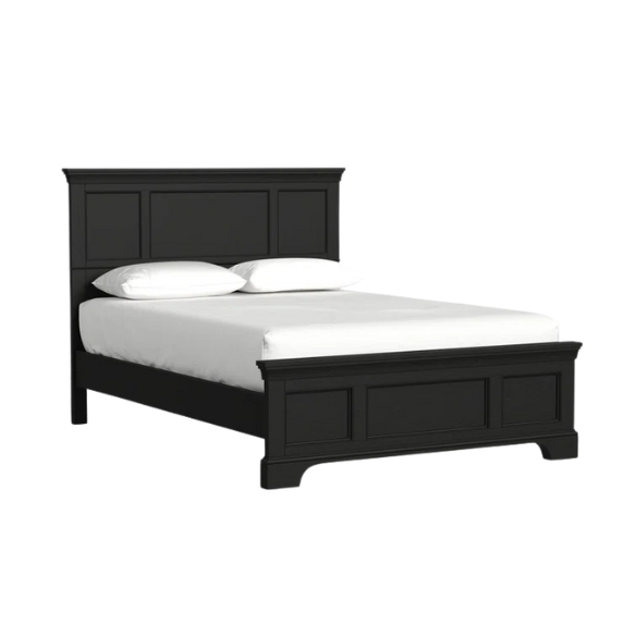 Queen Size Solid Wood Bed with Polished Finish and Classic Design