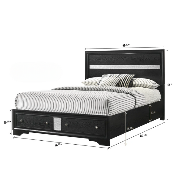 Minimalist Elegance Platform 5-Piece Queen Bedroom Set – Stylish, Cozy, and Tastefully Adorned