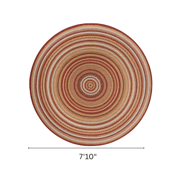 Coastal-Inspired Geometric Rug – Fade & Stain-Resistant, Burgundy,Ivory,Orange,Green,Blue Pattern, Ideal for Indoor/Outdoor Use