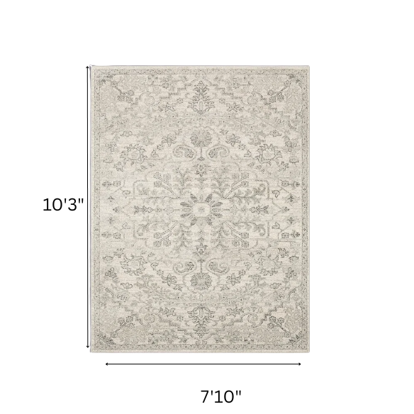 Timeless Traditional Woven Area Rug – Machine-Woven Polypropylene, Medium Pile, Durable and Easy to Clean