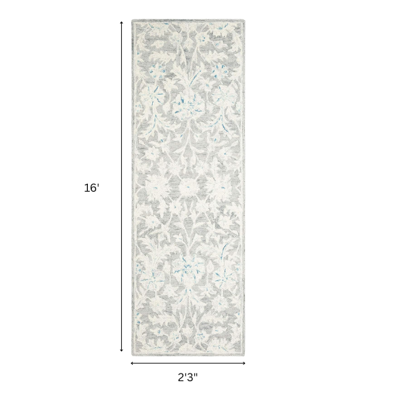 Tufted Wool Area Rug – Luxurious Floral Design