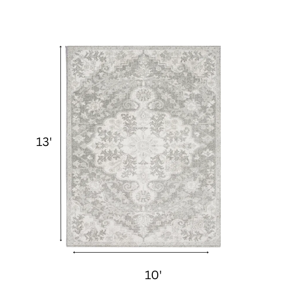 Timeless Traditional Woven Area Rug – Machine-Woven Polypropylene, Medium Pile, Durable and Easy to Clean