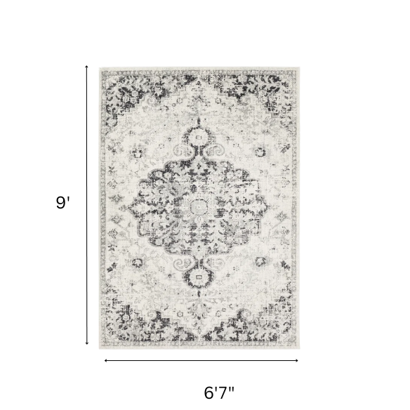 Timeless Traditional Woven Area Rug – Machine-Woven Polypropylene, Medium Pile, Durable and Easy to Clean