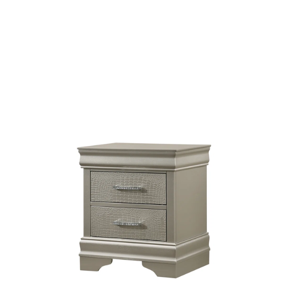 Luxurious 4-Piece Full Double Bedroom Set – Glamorous Faux Leather Design with Elegant Detailing