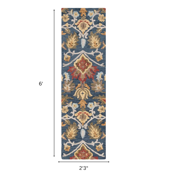 Tufted Wool Area Rug – Luxurious Floral Design