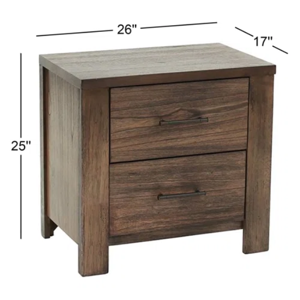 Rustic Cabin-Inspired 3-Piece King Bedroom Set – Durable Bed with Headboard Shelves and Footboard Drawers, Matching Nightstand and Dresser for Ample Storage
