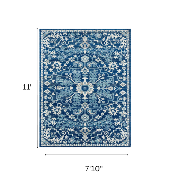 Timeless Traditional Woven Area Rug – Machine-Woven Polypropylene, Medium Pile, Durable and Easy to Clean