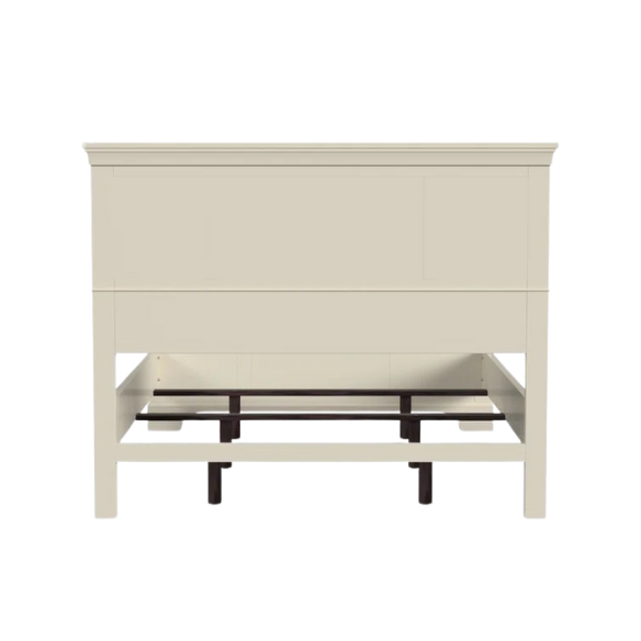 Queen Size Solid Wood Bed with Polished Finish and Classic Design