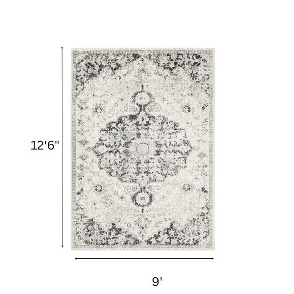 Timeless Traditional Woven Area Rug – Machine-Woven Polypropylene, Medium Pile, Durable and Easy to Clean