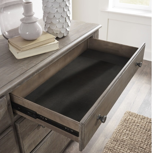 Rustic Charm Meets Chic Elegance: Solid Wood Platform King Size Bedroom Set with Scalloped Edges, Weathered White Wash Finish, Unique Grain Patterns, Angled Feet, and Oil-Rubbed Bronze Drawer Pulls