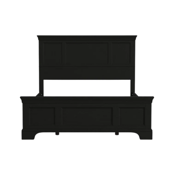 Queen Size Solid Wood Bed with Polished Finish and Classic Design