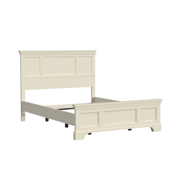 Queen Size Solid Wood Bed with Polished Finish and Classic Design