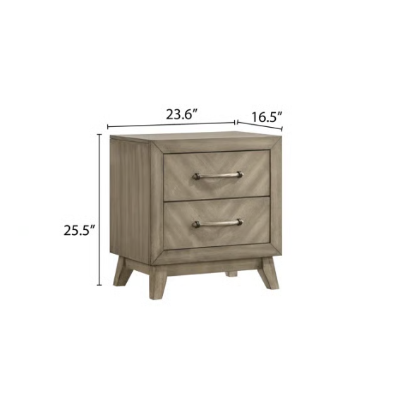 Transform Your Bedroom with a 5-Piece Bedroom Set – Modern Elegance in Weathered Sand Finish with Timeless Sophistication and Exceptional Functionality