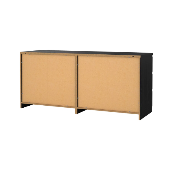 Versatile 60.5" 6-Drawer Double Dresser with Smooth Metal Glides and Clean-Lined Silhouette