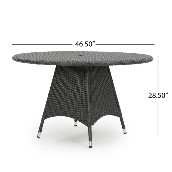 5-Piece Outdoor Wicker Dining Set | Includes Water-Resistant Cushions for Comfort and Durability