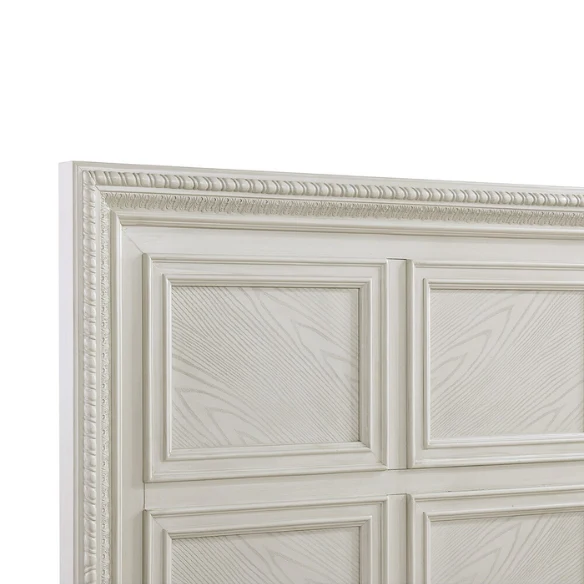 5-Piece Cream Panel Bedroom Set – Timeless Elegance and Tranquil Charm with Elegant Detailing and Durable Craftsmanship