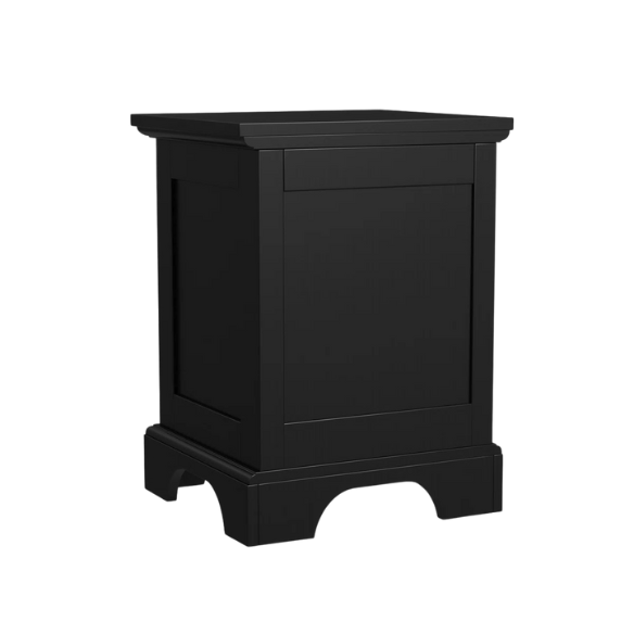Elegant Queen Bedroom Set in Solid Black Wooden Design