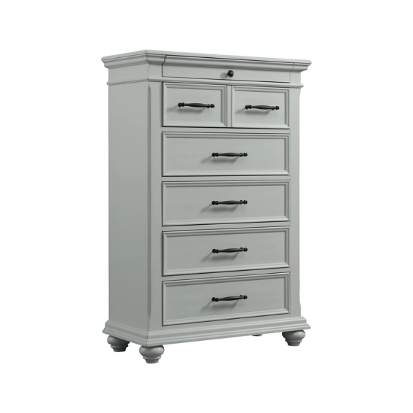 Classic & Functional King Size 5-Piece Bedroom Set: Solid Poplar & Engineered Wood Construction