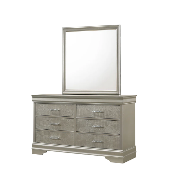 Luxurious 4-Piece Full Double Bedroom Set – Glamorous Faux Leather Design with Elegant Detailing