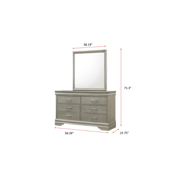 Luxurious 4-Piece Full Double Bedroom Set – Glamorous Faux Leather Design with Elegant Detailing