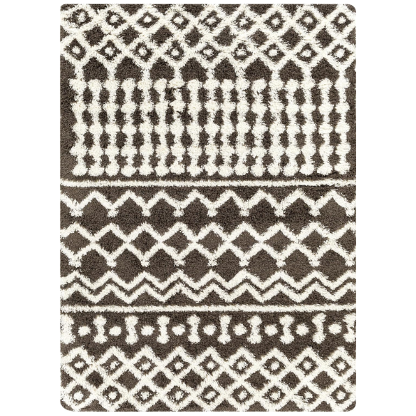 Soft Cozy Woven Shag Bohemian Tribal Area Rug