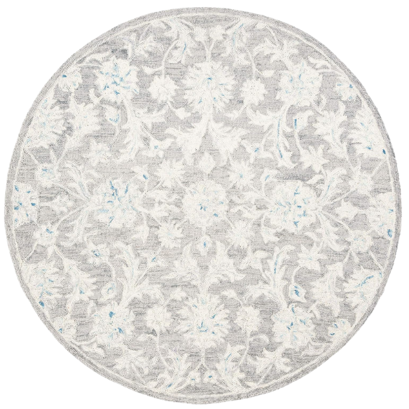 Tufted Wool Area Rug – Luxurious Floral Design