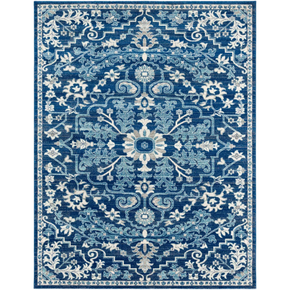 Timeless Traditional Woven Area Rug – Machine-Woven Polypropylene, Medium Pile, Durable and Easy to Clean