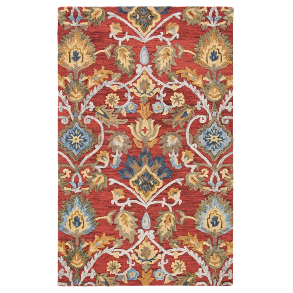 Tufted Wool Area Rug – Luxurious Floral Design