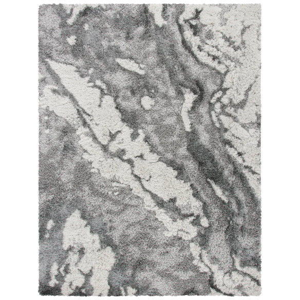 Plush Abstract Neutral Pattern Shag Rug