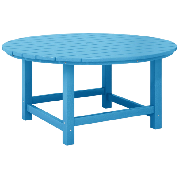 Outdoor Conversation Table – Stylish, Weather-Resistant Recycled Plastic Table with Slat-Style Top for Patios and Gardens