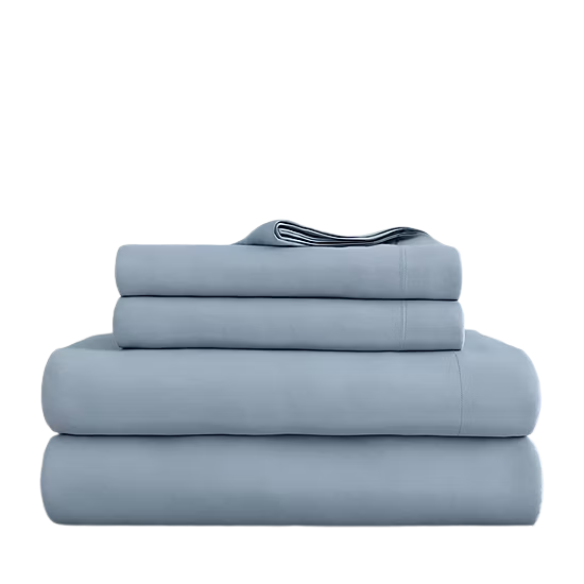 Light Blue Deep Pocket Microfiber Sheet Set – 4-Piece Soft, Wrinkle-Free Bedding with Pillowcases