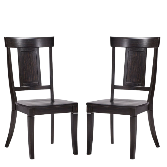 Solid Wood Slat Back Dining Chairs (Set of 2) – Farmhouse Style Seating
