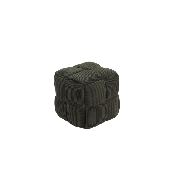 Forest Green Corduroy Ottoman – Stylish and Durable Footrest for Home or Office