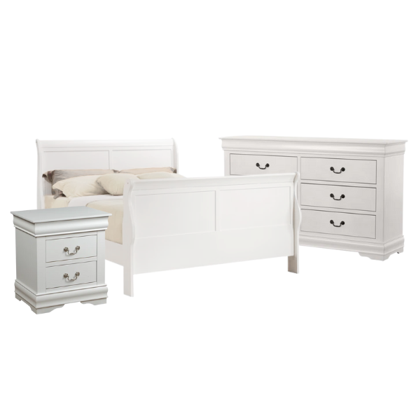 Elegant Sleigh Configurable Bedroom Set with Curved Headboard and Footboard, Clean Lines, and Exceptional Craftsmanship for a Relaxed, Casual Style