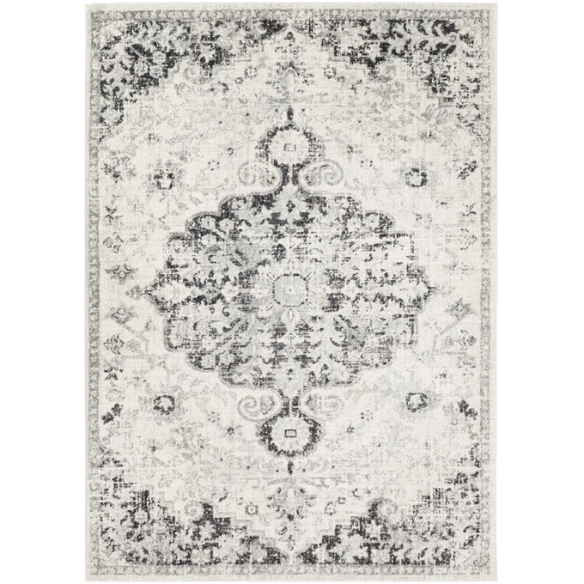 Timeless Traditional Woven Area Rug – Machine-Woven Polypropylene, Medium Pile, Durable and Easy to Clean