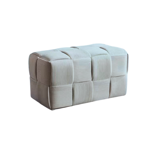 Light Blue Velvet Ottoman Cube – Modern Design with Soft Fabric and Durable Wood Frame