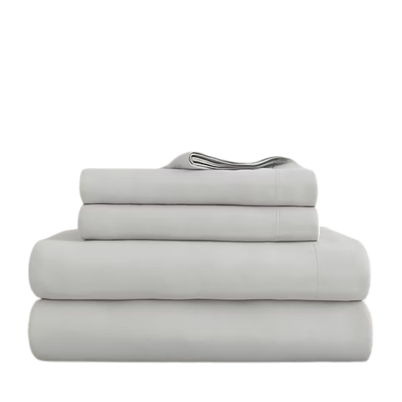 Grey Deep Pocket Microfiber Sheet Set – 4-Piece Soft, Wrinkle-Free Bedding with Pillowcases