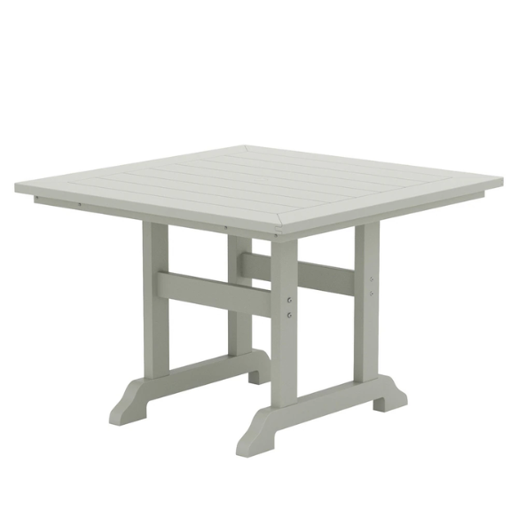 All-Weather Outdoor 43" Square Dining Table – Durable, Eco-Friendly, and UV-Resistant Patio Dining Table with Umbrella Hole