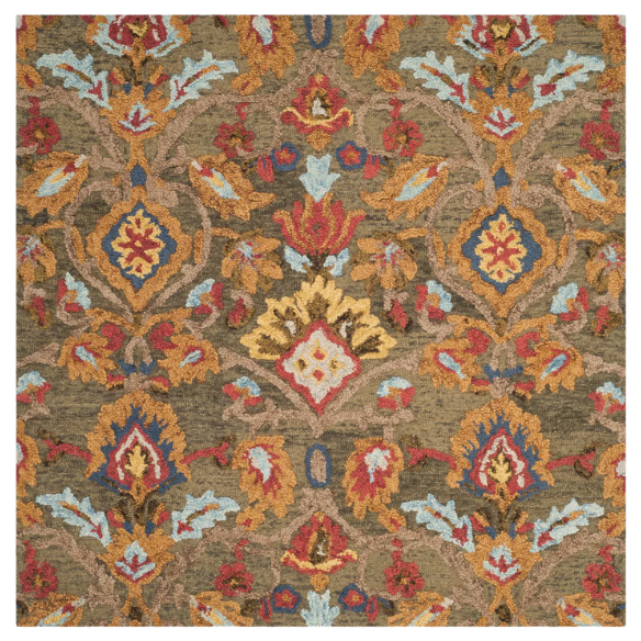 Tufted Wool Area Rug – Luxurious Floral Design