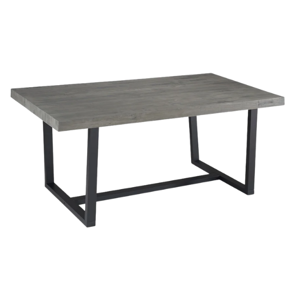 72-Inch Solid Wood Distressed Dining Table – Rustic Industrial Charm for Any Dining Room